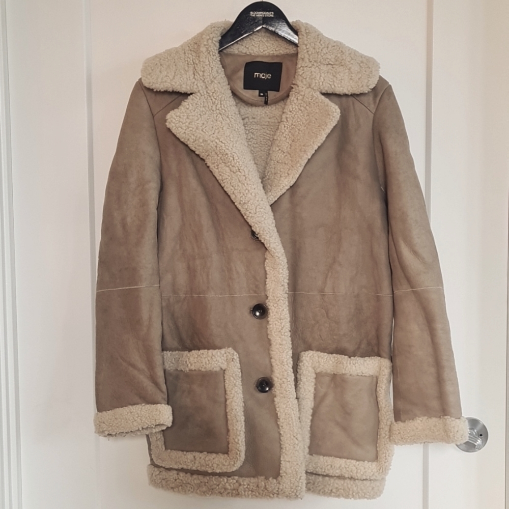 Maje shearling coat